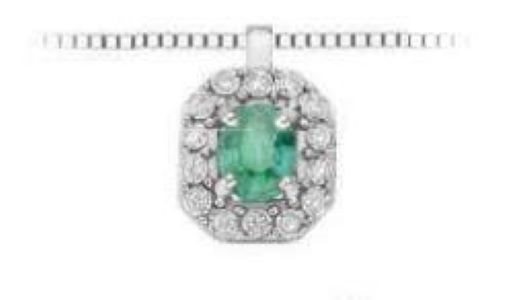 Colgante Donna Oro Mujer Luce in Oro blanco Smeraldo 0.35 Ct LPE11357.007 - LPE11357.007